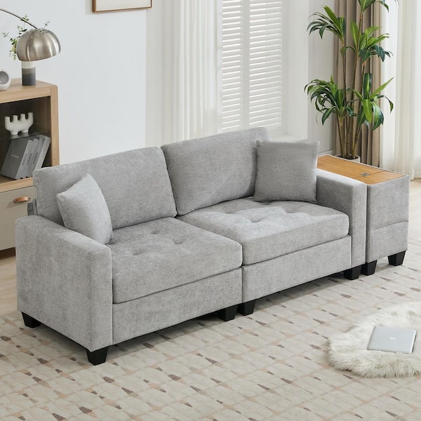 小物 HYEON ted stole / gray Amazon.com: Hydeline Elm Top Grain Leather Sectional with