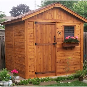 1FT OVERHANG 16FT X 8FT SUMMER HOUSE GARDEN WOODEN SHED WITH 