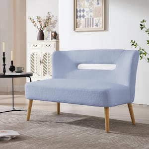 46.5 in. W Modern Blue Velvet Tufted 2-Seater Loveseat Sofa for Living Room