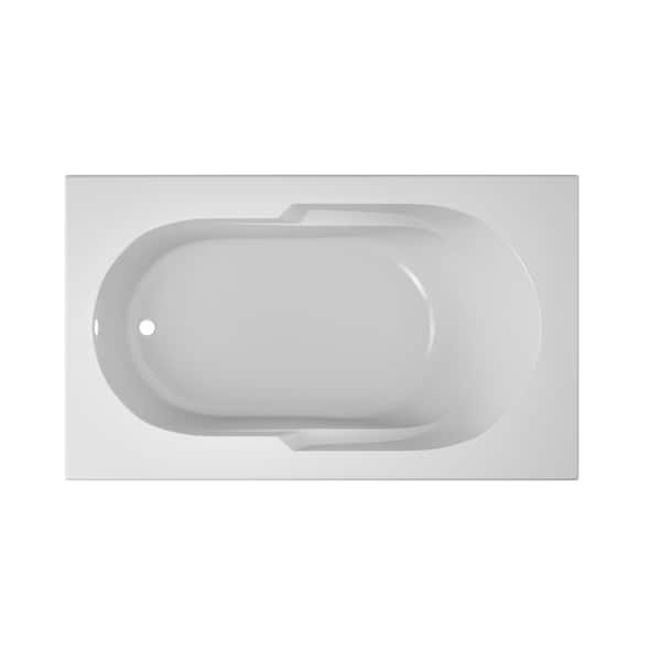 JACUZZI Signature 60 in. x 36 in. Rectangular Soaking Bathtub with Reversible Drain in White