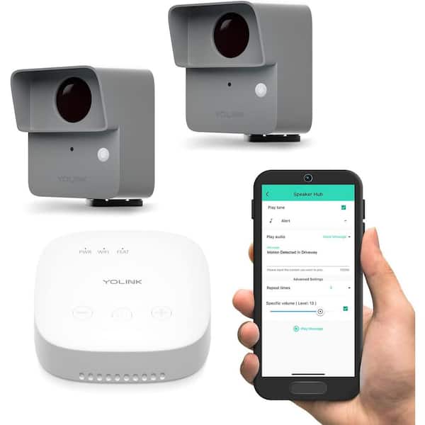 SpeakerHub and 2 Outdoor Motion Detectors Starter Kit