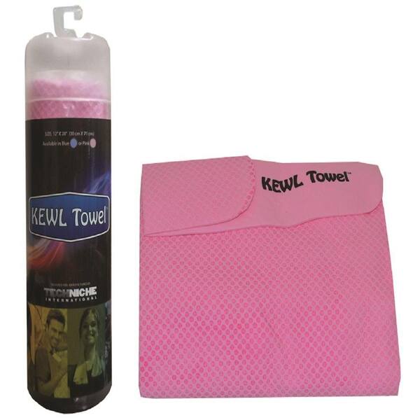 Kewl Towel 12 in. x 28 in. Evaporative Cooling Towel, Pink