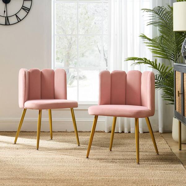 Pink discount upholstered chairs