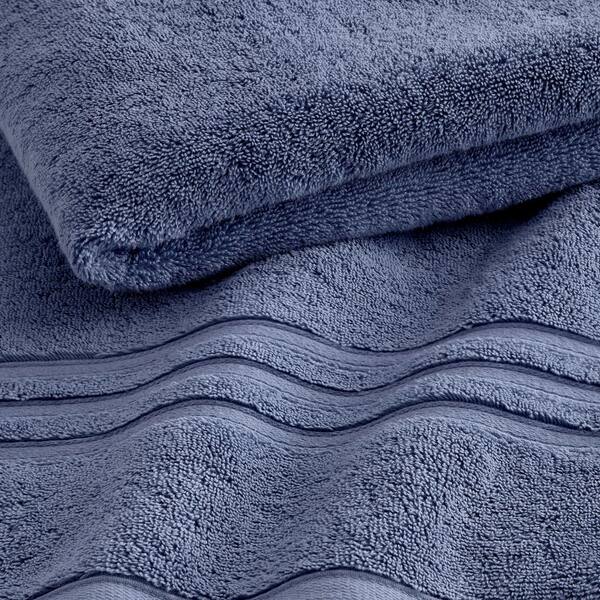 FRESHFOLDS 6-Piece Blue Turkish Cotton Premium Absorbet Bath Towel Set  GB10787 - The Home Depot