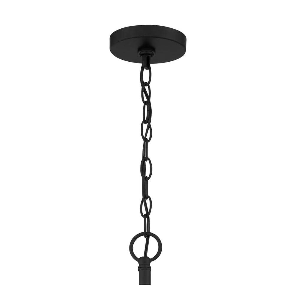 Kirkby Glebe Modern 5-Light Chandelier in Coal with Clear Glass Shades