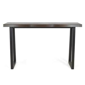 Jennings 60 in. Cherry/Ebony Standard Rectangle Wood Console Table with Live Edge