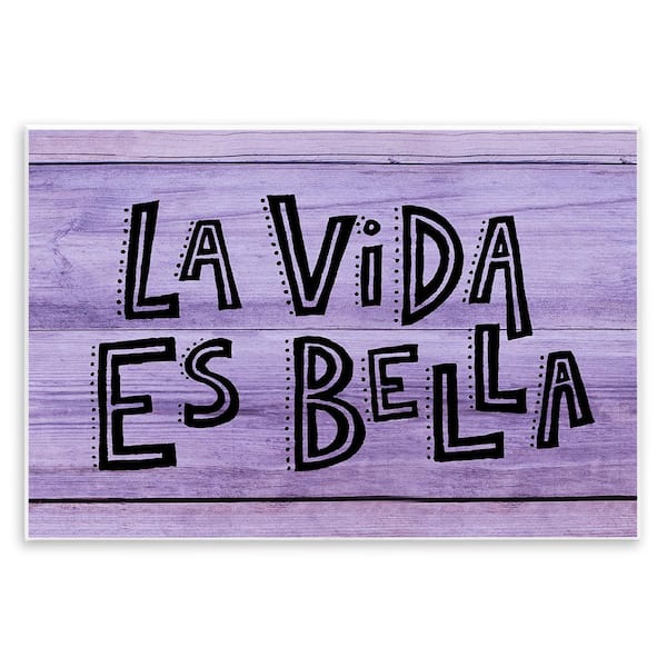 Stupell Industries Life is Beautiful Purple by SD Graphics Studio Unframed Wall Plaque Typography Graphic Art Print 13 in. x 19 in.