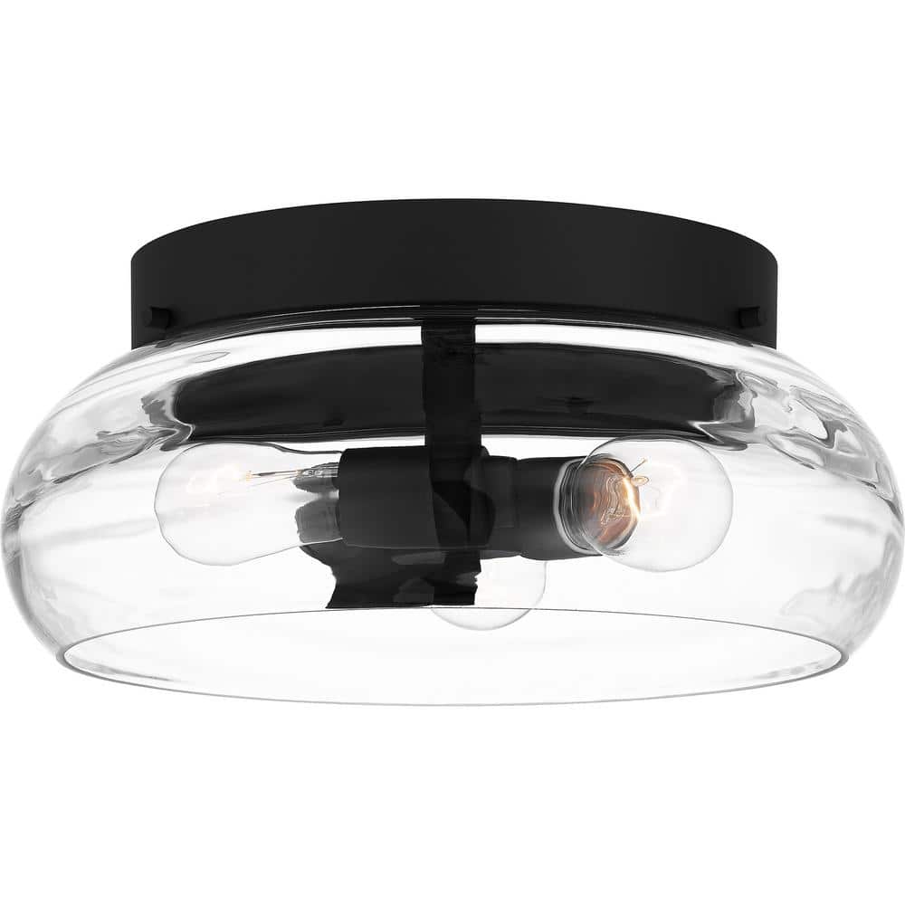 Lucy 14 in. 3 Light Matte Black Flush Mount price history on PriceWatchPro