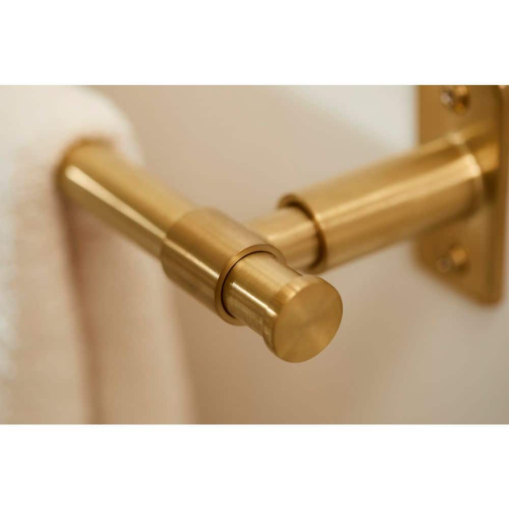 Vibrant Brushed Moderne Brass 18" Wall Mounted Towel Bar