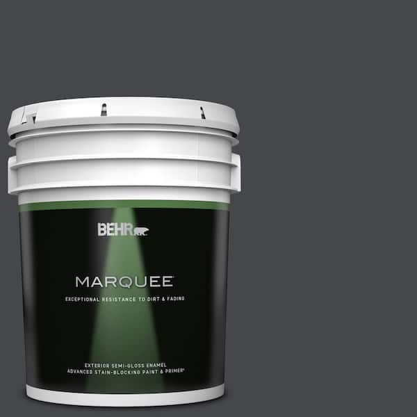 BEHR MARQUEE 5 gal. #PPU26-23A Dark Secret Semi-Gloss Enamel Exterior Paint & Primer