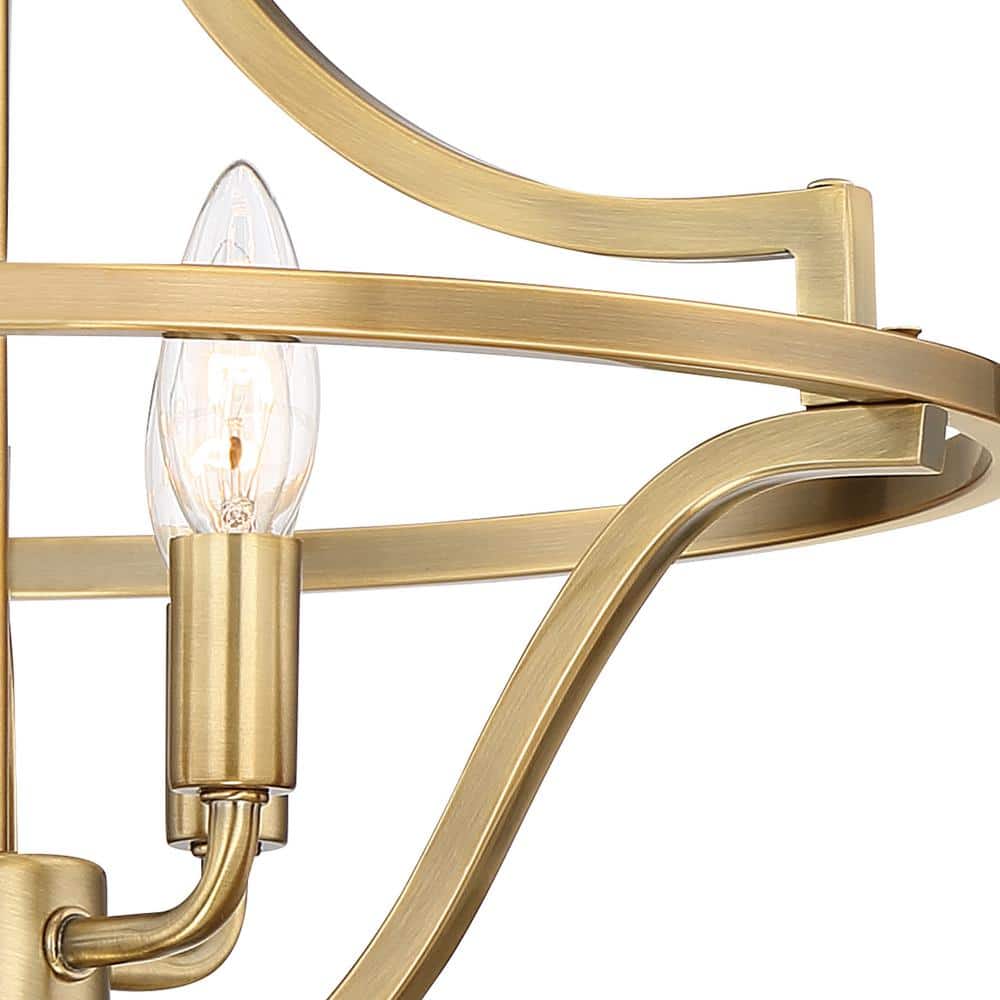 Harvel 16" Weathered Brass Semi-Flush Mount Ceiling Light