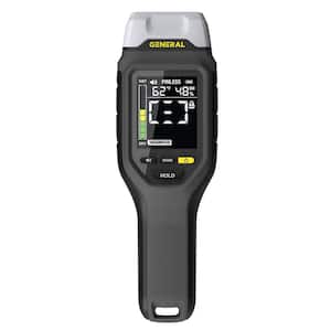 2-in-1 Pin and Pinless Moisture Meter with Backlit Display for Wood, Drywall, and Building Materials