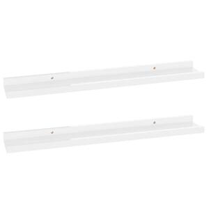 White High gloss Floating Wall Mounted shelving Shelf Retail Display 30-100cm 