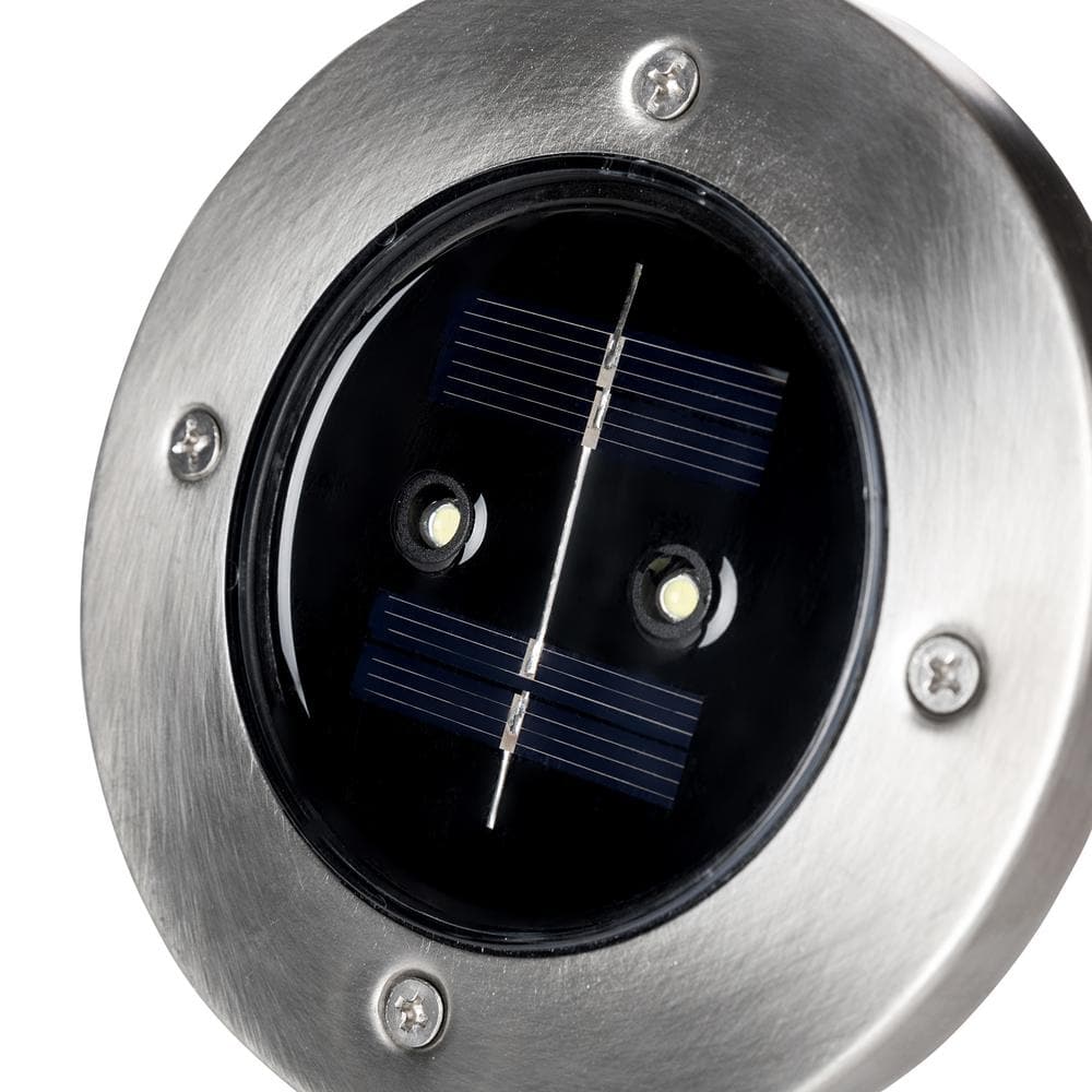 Set of 6 Solar Powered LED Pathway Lights with Dusk to Dawn Sensor