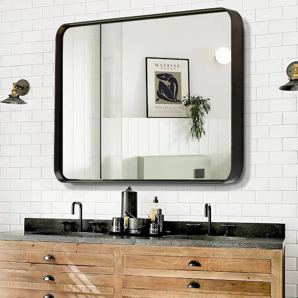 Andy Star 30 X 40 Inch Rectangular Wood Framed Vanity Mirror With