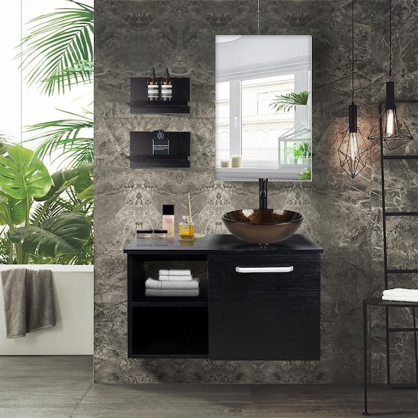 Puluomis 28 in. W x 18.5 in. D x 16 in. H Bath Vanity