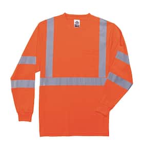 Small Hi Vis Orange Long Sleeve T-Shirt