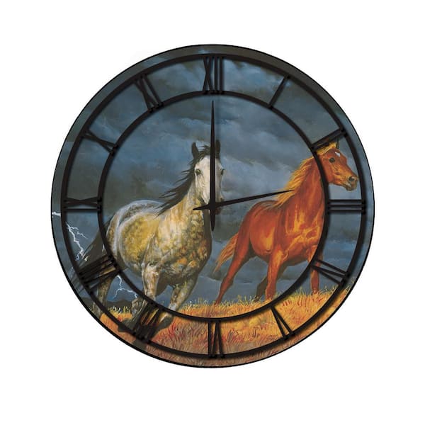Unbranded "Lightning" Full Coverage Art and Black Numbers Imaged Wall Clock