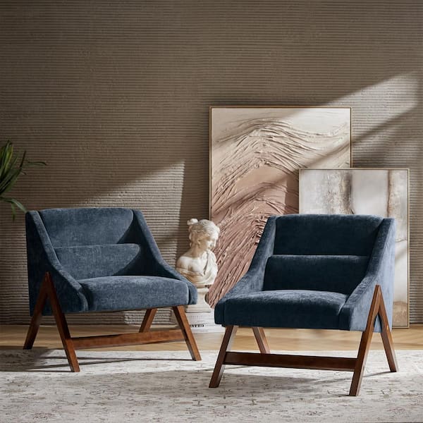JAYDEN CREATION Alicia Mustard Yellow Accent Armchair Set of