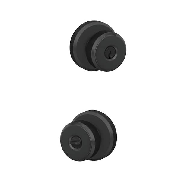 Schlage Bowery Aged Bronze F51A Keyed Entry Knob with B60 Deadbolt Combo  Pack, FB50NVBWE716