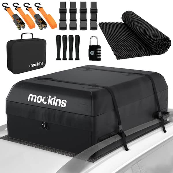 Mockins 44 in. x 34 in. x 17 in. Waterproof Cargo Roof Bag Set with Car Roof  Mat and Ratchet Straps 16 cu. ft. Dry Storage Space MA-32 - The Home Depot