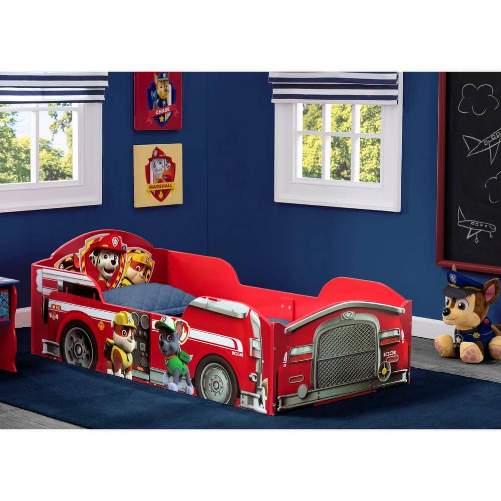 Paw Patrol Adventure Toddler Wooden Bed Frame with Guardrails