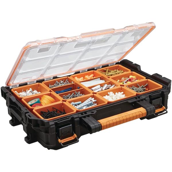 RIDGID Tool Small Parts Storage Box Organizer Pro Gear System Case