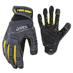 Pro Grip Large Black Synthetic Leather High Performance Glove