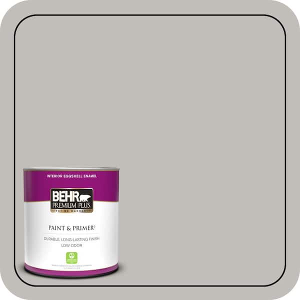 BEHR PREMIUM PLUS 1 qt. #HDC-WR15-3 Noble Gray Eggshell Enamel Low Odor Interior Paint & Primer