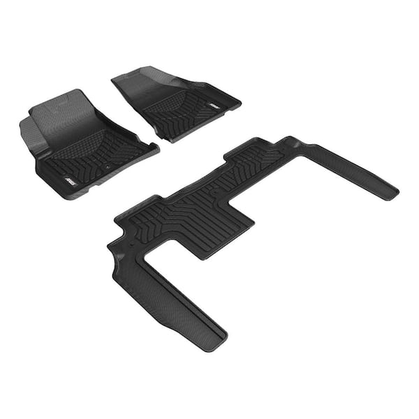 Aries StyleGuard XD Black Heavy Duty Floor Liners, Select Buick Enclave, Chevy Traverse, GMC Acadia (2nd Bench), 1st, 2nd Row