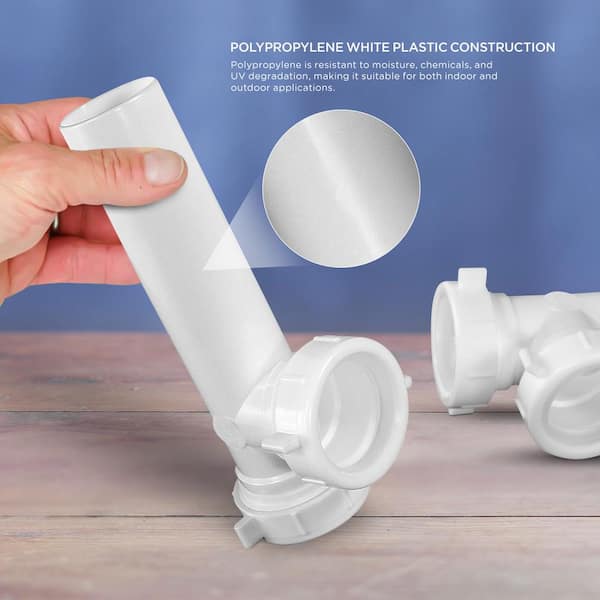PLUMBFLEX 1-1/2 in. x 5 in. L Polypropylene End Outlet Tee for