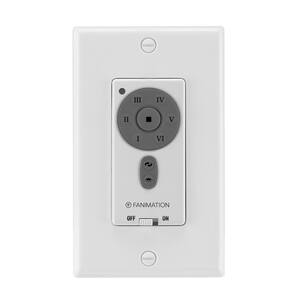 6-Speed DC Motor Wall Switch, White