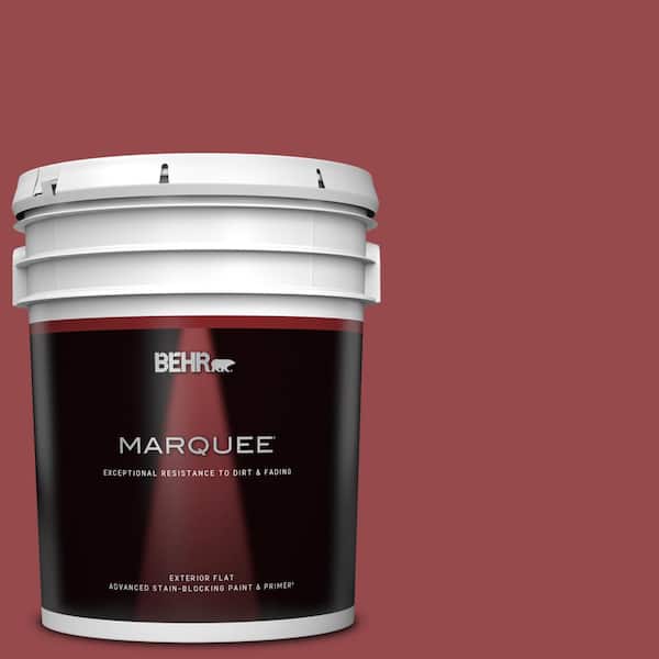 BEHR MARQUEE 5 gal. #M140-6 Circus Red Flat Exterior Paint & Primer