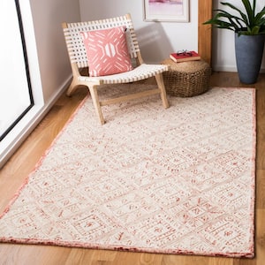 Glamour Pink/Ivory 5 ft. x 8 ft. Geometric Area Rug