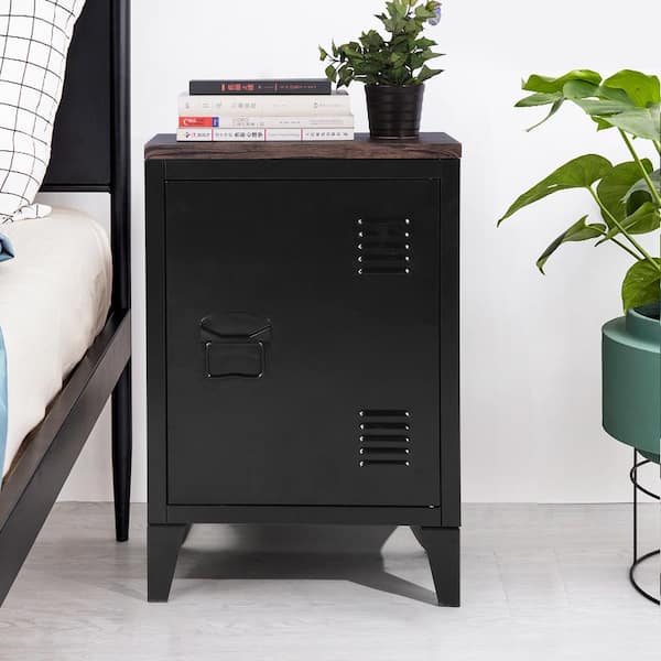 Homy Casa Graves Black Metal Cabinet