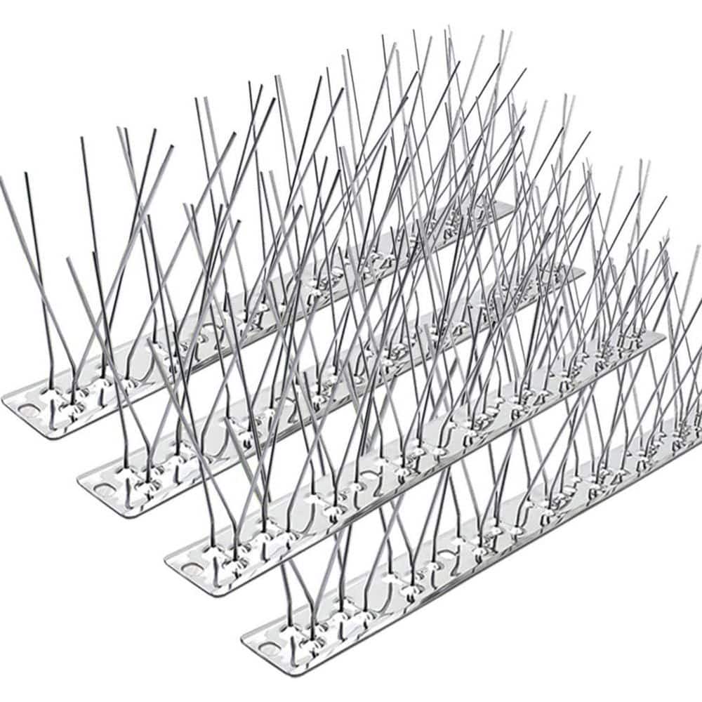 4 in. 4.1 ft. 1.15 in. Bird Spikes Stainless Steel Metal Fence Spikes Easy Install 5-Pack for 4.1 ft. Coverage price history on PriceWatchPro