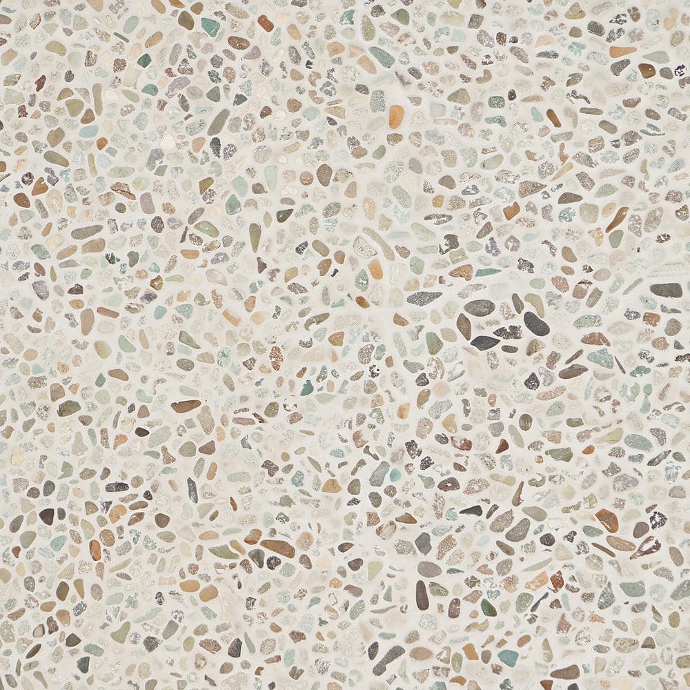 Natural Multicolor Slate Pebble Mosaic Tile for Indoor/Outdoor
