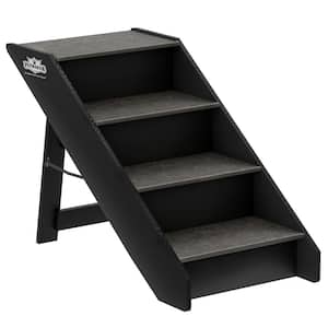 Brown 4-Step Folding Pet Stairs