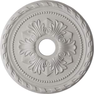 1-5/8 in. x 20-7/8 in. x 20-7/8 in. Polyurethane Palmetto Ceiling Medallion, Ultra Pure White