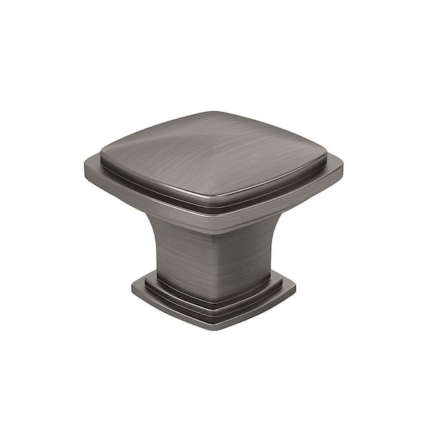Charlemagne Collection 1-11/16 in. (43 mm) Classic Antique Nickel Square Cabinet Knob