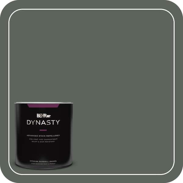 BEHR DYNASTY 1 qt. #PPF-45 Woodland Moss Eggshell Enamel Interior Stain-Blocking Paint and Primer