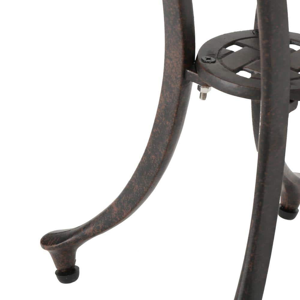 Lola Cast Aluminum Round Outdoor Side Table