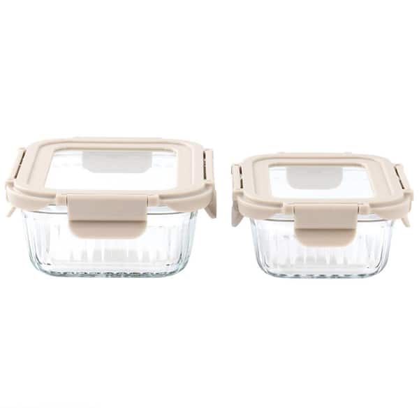 1.1 qt Glass Food Storage Container with Vent Lid 8x6 Meal Prep