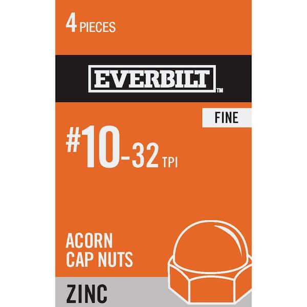 Everbilt #10-32 Zinc Plated Cap Nut (4-Pack)