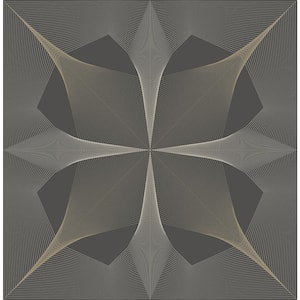Radius Dark Brown Geometric Paper Strippable Wallpaper (Covers 56.4 sq. ft.)