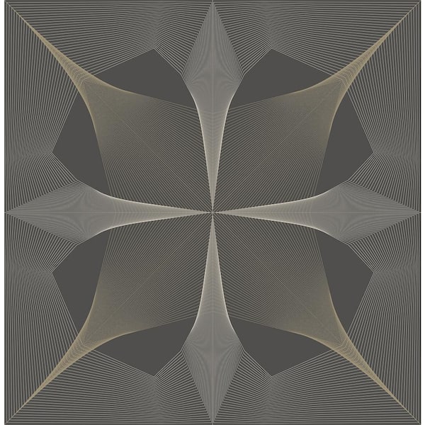 A-Street Prints Radius Dark Brown Geometric Paper Strippable Wallpaper (Covers 56.4 sq. ft.)