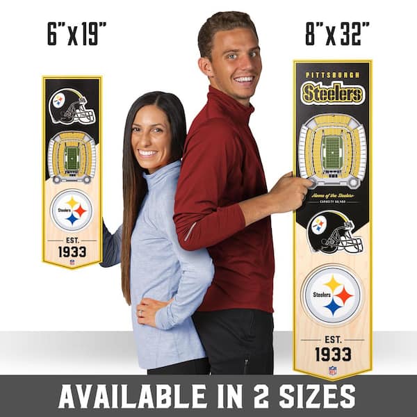 8 x 32 NFL Pittsburgh Steelers 3D Stadium Banner