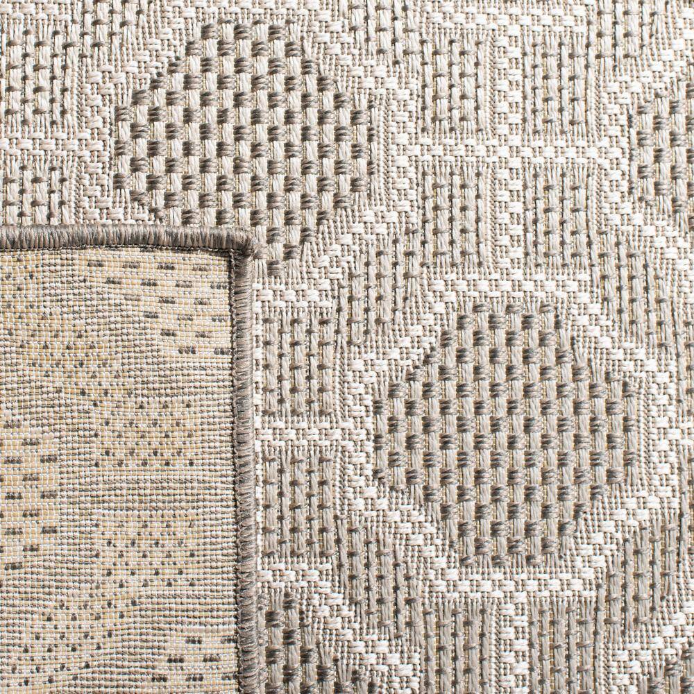 Beige Taupe Geometric Indoor Outdoor Area Rug 2'7" x 5'
