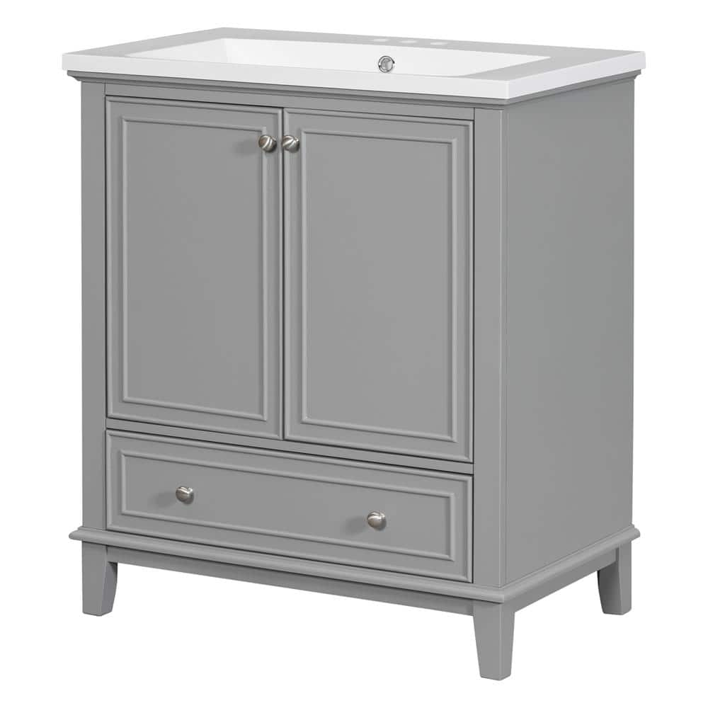 Bnuina 30 in. W x 18 in. D x 34.8 in. H Freestanding Bath Vanity in ...