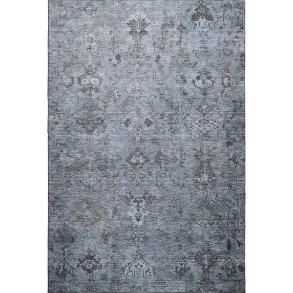 Mayfield Premium Machine Washable Abstract AMF2320 Blue 10 ft. x 14 ft. Area Rug